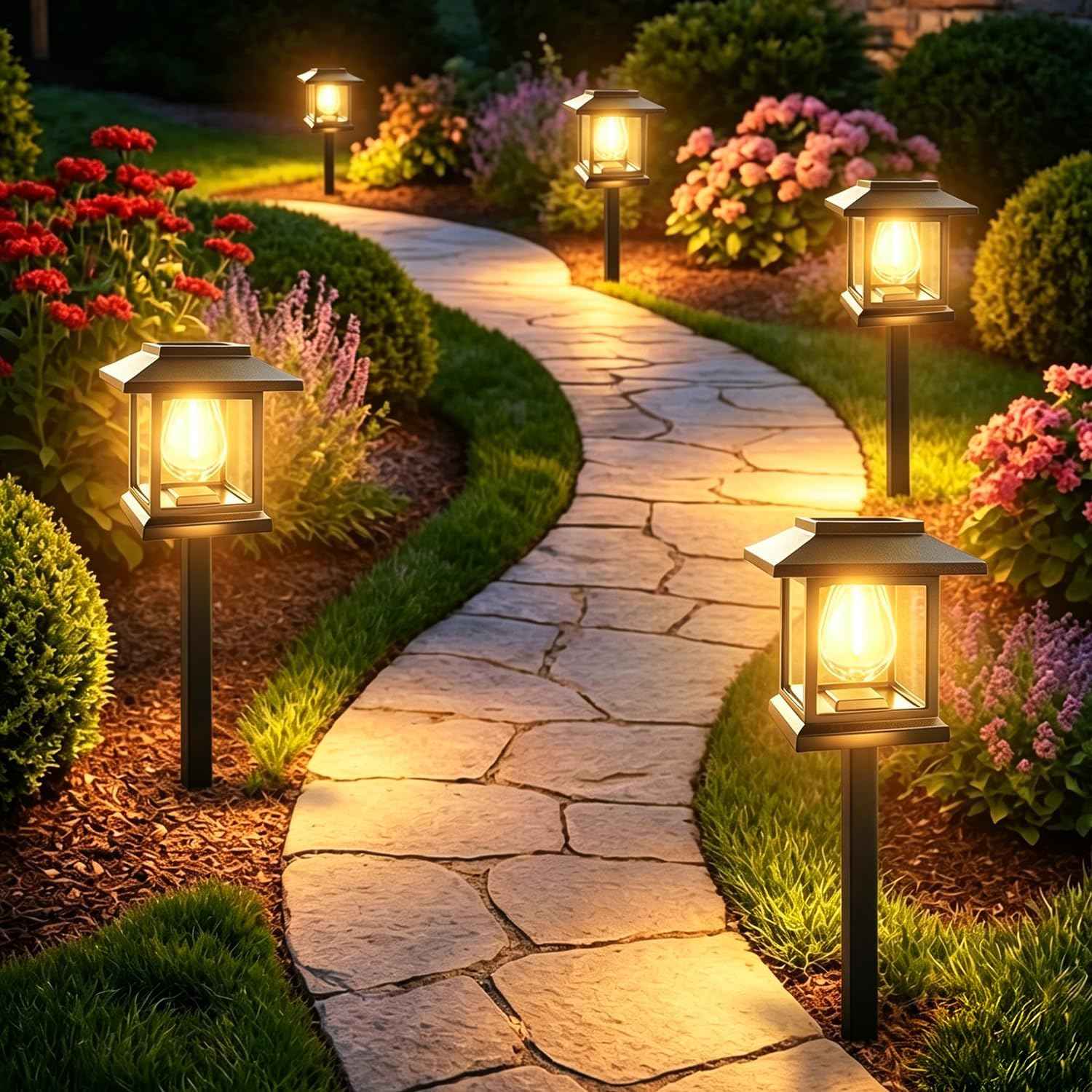 Solar Pathway Lights 14-Pack for Yard Walkways (14)
