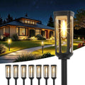 JEJOT Solar Pathway Lights Outdoor Waterproof, 8 Pack Solar Walkway Lights | Solar Light outdoor for Lawn Yard Garden Patio Driveway Decor Landscape, Warm White