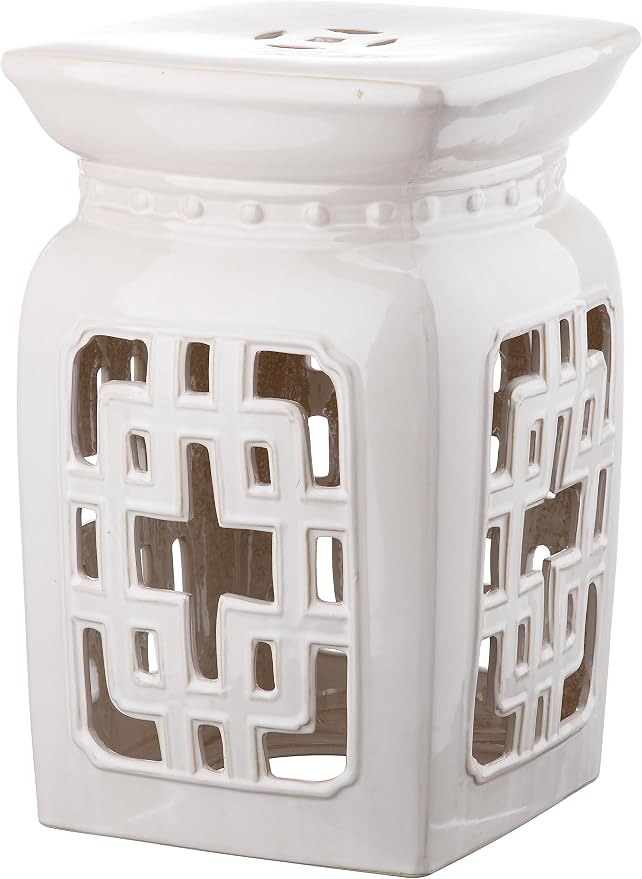Safavieh Castle Gardens Collection Beijing Filigree Antique White Glazed by SAFAVIEH