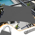 Upgraded with High-Strength Steel Cable Edges 20' x 24' Sun Shade Sail Dark by OOTONAT