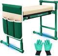Saker 2026 Upgraded Garden Kneeler and Seat with 500LB Frame & Soft Pad | Foldable Stool, Heavy-Duty Steel, Comfortable Kneeling, Support for Elderly Gardening & Weeding(Basic Version)