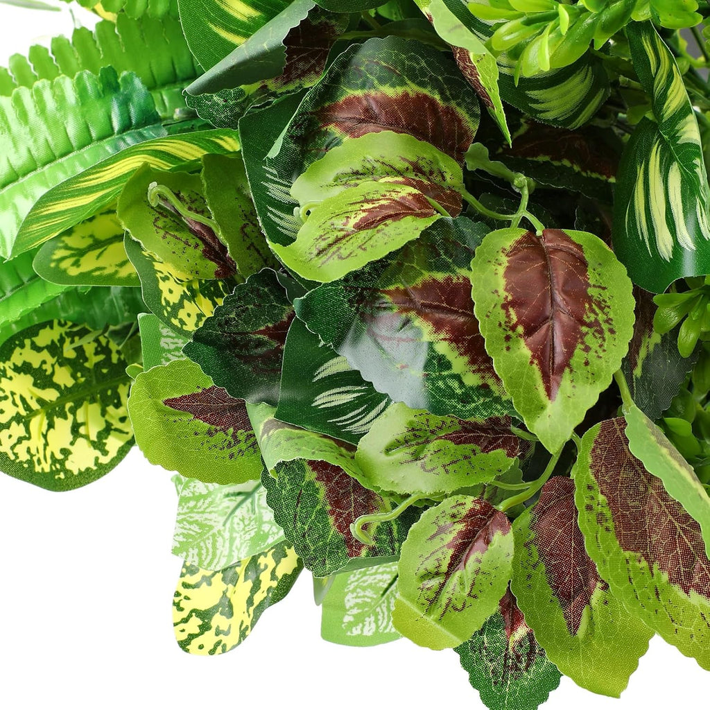 Cindeer 24 Pcs Artificial Flowers Planters for Outdoors, UV Resistant Faux Fake Greenery Plastic Plants Outdoor Indoor for Spring Summer Decors Wedding