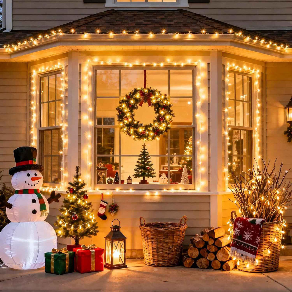 JMEXSUSS 8 Modes Classroom Lights, 500 LED Christmas Lights Indoor Outdoor | 163ft Clear Wire Plug-in Warm White String Lights Bedroom, Remote Control Christmas Tree Lights for Bedroom Tree Classroom