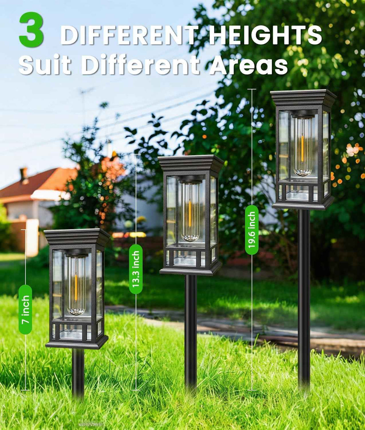 12 Pack Solar Pathway Lights Outdoor Waterproof, Bright Solar Garden Lights | Auto On/Off, Solar Lights Outdoor for Yard, Sun-Powered Landscape Lights for Path Walkway Lawn Driveway Patio Decor