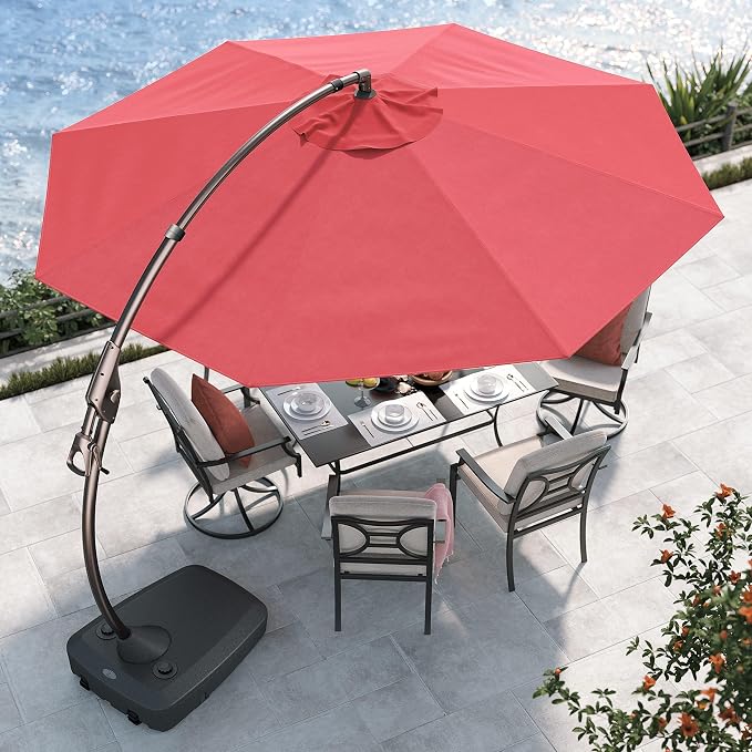 Grand patio 12FT Outdoor Cantilever Umbrella Large Round Aluminum Offset - Image 2