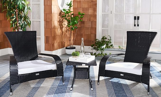 SAFAVIEH Outdoor Patio Furniture Collection Edna 3-Piece Lounge Set by SAFAVIEH