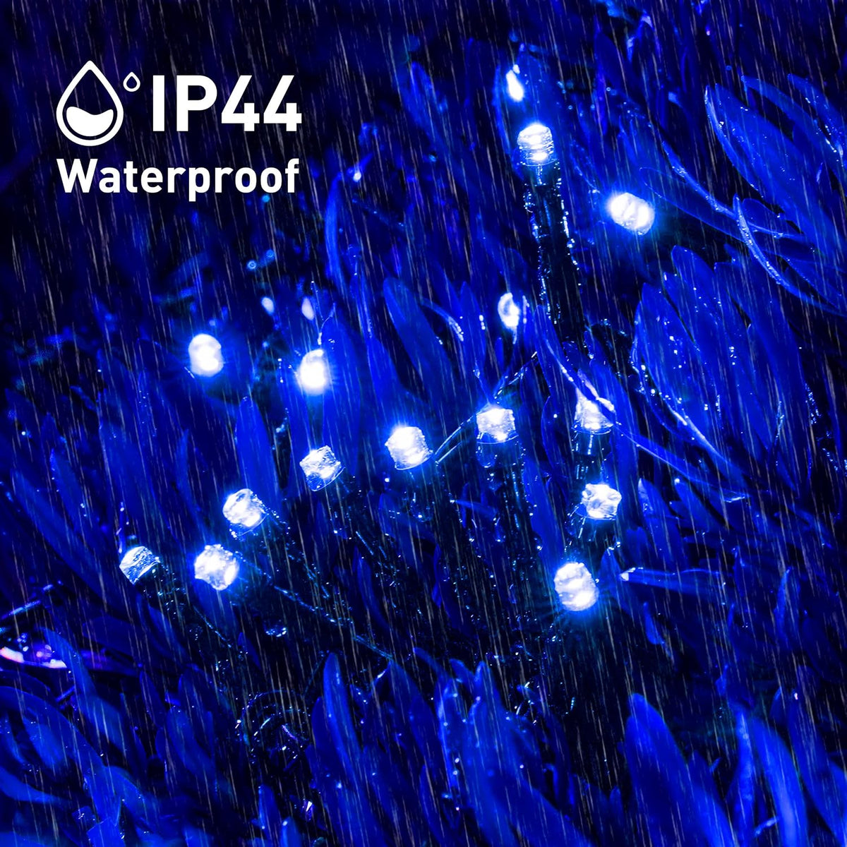 JMEXSUSS 2 Pack Solar String Lights Outdoor, Total 400 LED 151FT, Blue | Outdoor Waterproof, 8 Modes Solar Christmas Lights for Outside Patio Yard Garden Party Tree Christmas Decorations