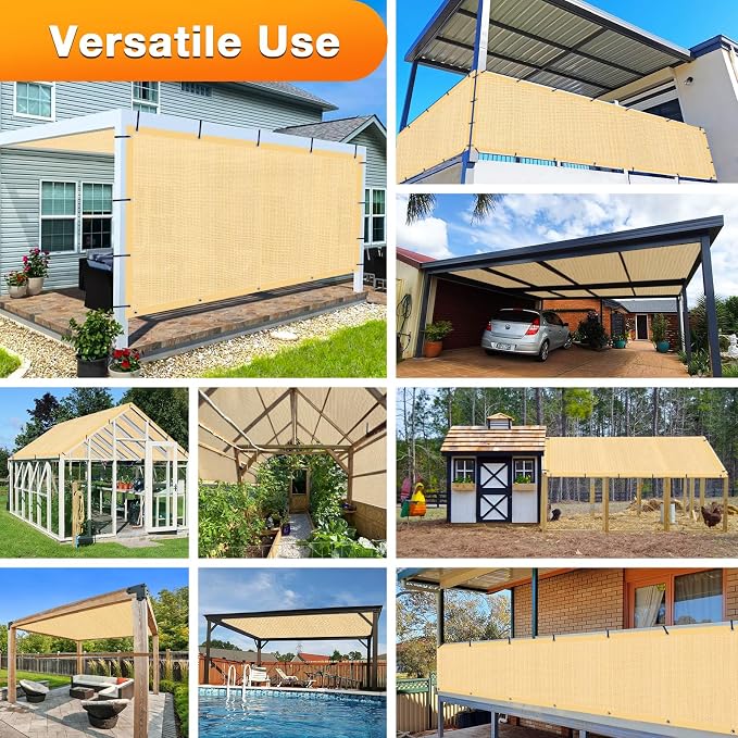 Artpuch Outdoor Pergola Shade Cover 6' X 20' Sun Shade Cloth - Image 6