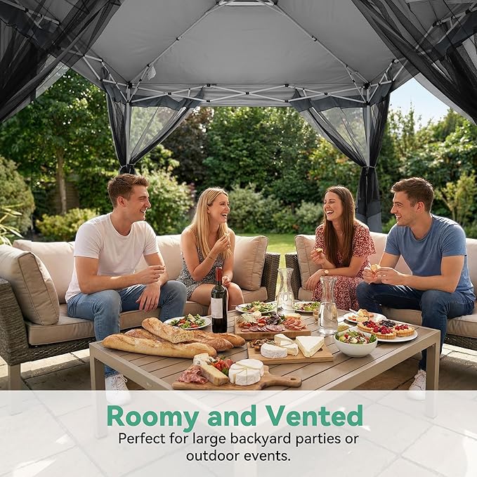 COBIZI 12x12 FT Pop up Gazebo on Clearance Outdoor pop up Canopy Tent, carpas - Image 4
