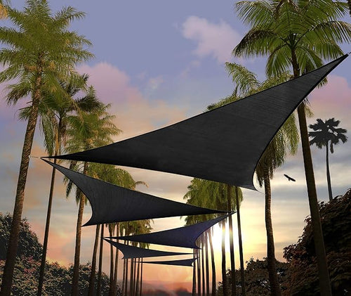 Amgo Custom Size 14' x 14' x 14' Black Triangle Sun Shade Sail UPF50+ AGTAPRT12 by Amgo