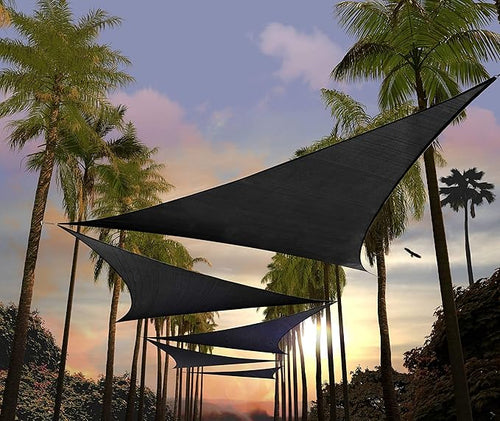 Amgo Custom Size 18' x 18' x 18' Black Triangle Sun Shade Sail UPF50+ AGTAPRT12 by Amgo