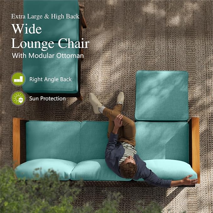 Sophia & William Patio Furniture Sets, 9 Piece Sectional Outdoor Rattan Wicker - Image 4