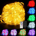 StarryEver 66ft 200LED Rope Light Outdoor String Lights, 24 Colors+Warm White Outdoor LED Lights Plug in, RGB Color Changing Fairy Light with Remote Rope Lighting for Camping Garden Patio Décor