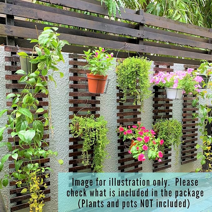 ShopLaLa Wall Planter – Wooden Air Plant Succulent Holder Hanger Indoor Outdoor - Image 8