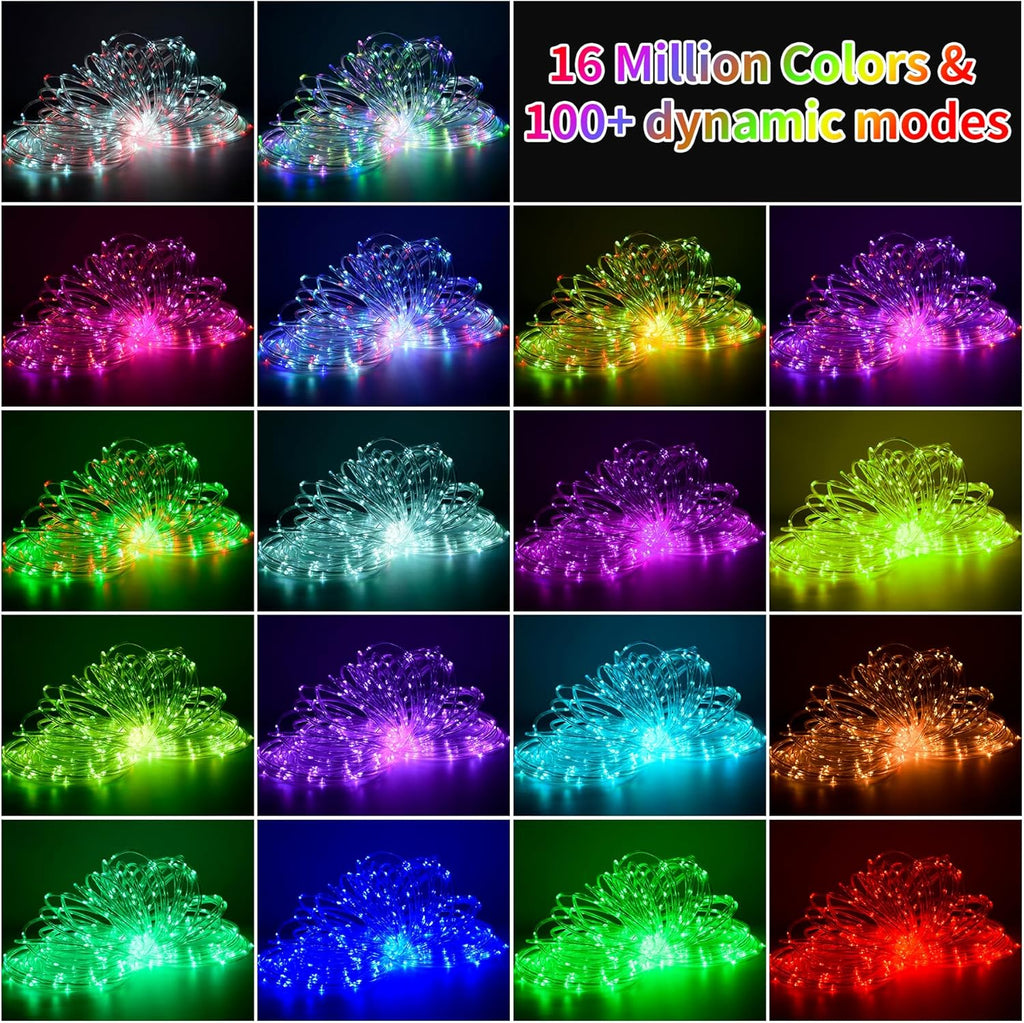 132FT 400 LED Rope Lights Outdoor Waterproof with Remote & APP Control | 16 Million Colors Changing Fairy String Lights Plug in, Smart Music Sync Twinkle Lighting for Outside Indoor Christmas