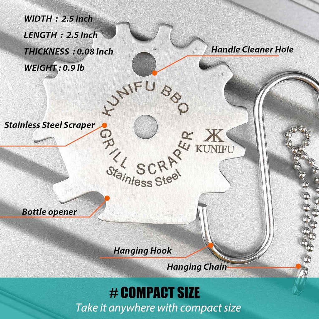 BBQ Grill Scraper, Bristle-Free for Griddle, Stocking Stuffers, Men's Gift | Kitchen Gadgets Cleaner, Camping Accessories, Perfect Gifts for Men, Dad, Husband, Boyfriend, Fathers Day.