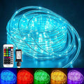 Minetom Color Changing Rope Lights Outdoor, 33FT 100 LED Rope Light | Outdoor String Lights with Remote, Timer, Waterproof Christmas Light Outdoor Decoration for Outside Indoor Bedroom,16 Colors