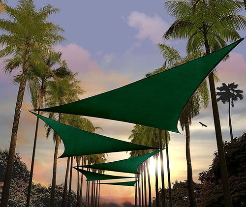 Amgo Custom Size 14' x 14' x 14' Green Triangle Sun Shade Sail UPF50+ AGTAPRT12 by Amgo