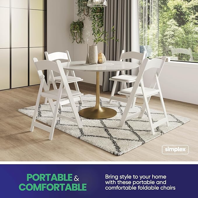 SIMPLEX 100 White Resin Stackable Chairs - Image 5