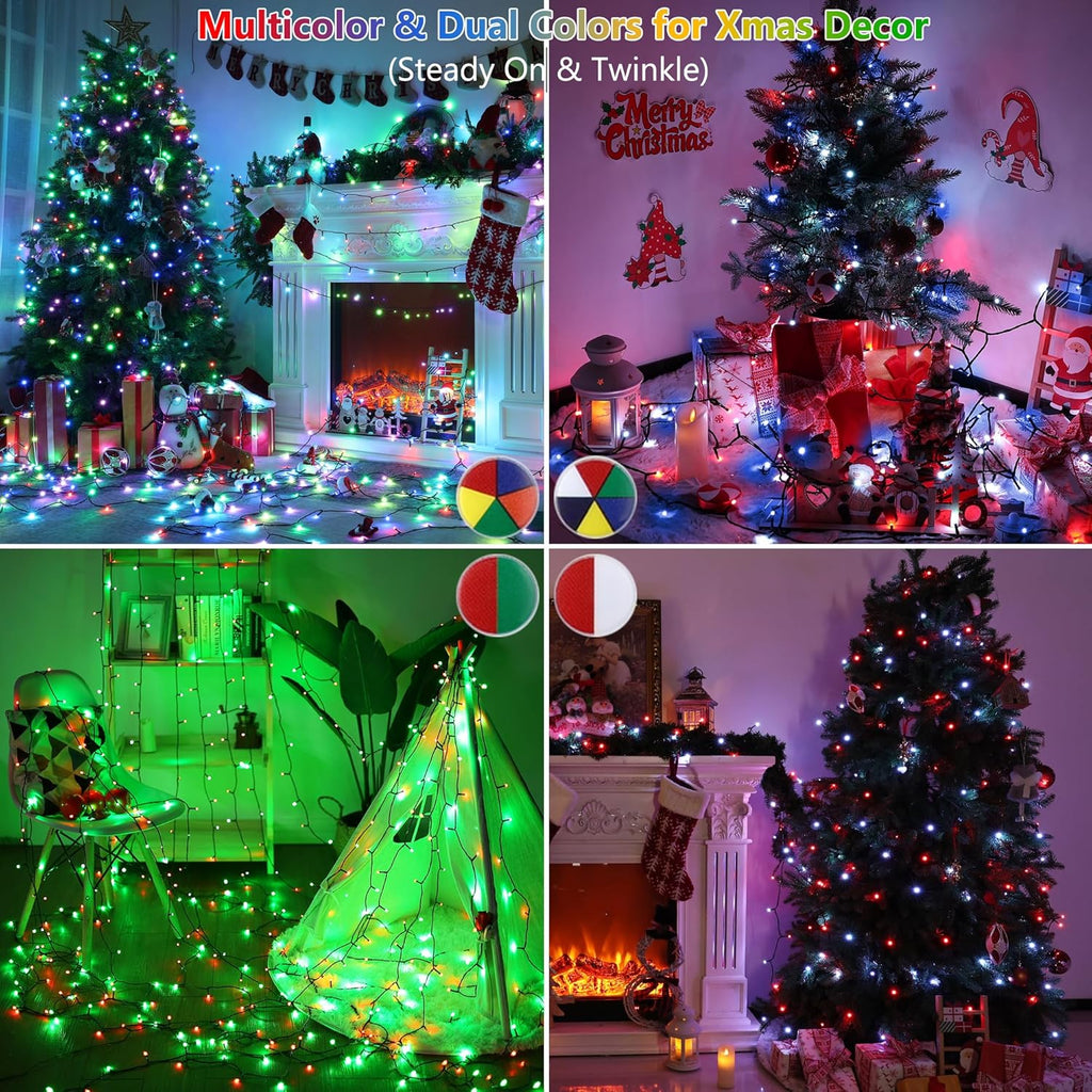 Toodour Halloween Lights RGB String Light, 131ft 350LED Orange Purple Light | Remote & Timer, Waterproof, Color Changing Twinkle Tree Lights for Home Porch Party Holiday Indoor Outdoor Halloween Decor