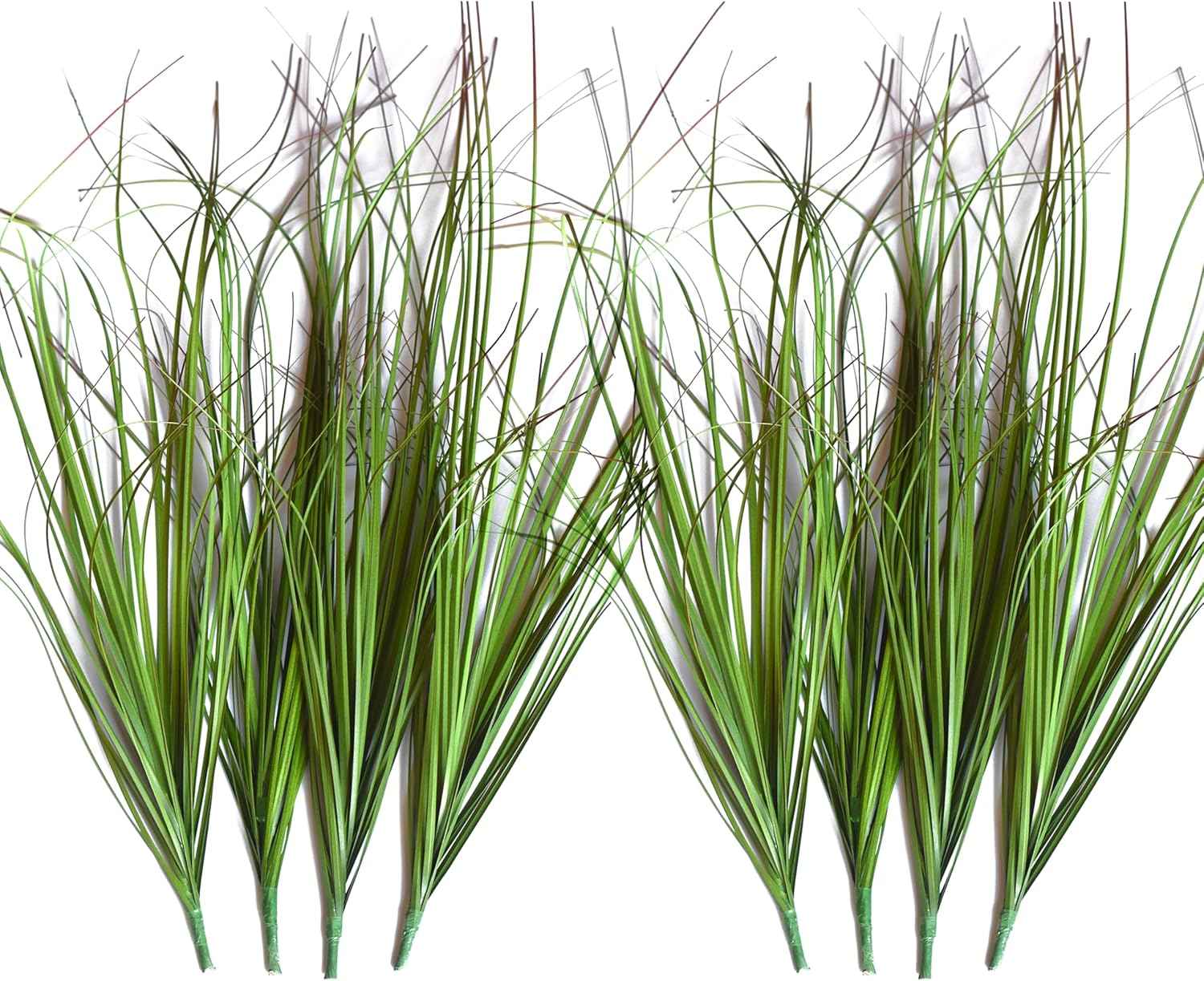 VANTREE 8PCS Fake Tall Grass Plant，UV Resistant Artificial Greenery Stems | Lifelike Artificial Onion Grass,Faux Shrubs Plants for Indoor Outdoor Patio Pots,Porch,Garden Beds,Window Boxes Vase Decor