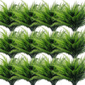TURNMEON 20 Bundles Artificial Plants Outdoor Faux Boston Fern Summer Decor | 17 Inch Long Length Fake Plants UV Resistant No Fade Plastic Greenery Shrubs Flowers for Garden Porch Indoor Cemetery Decor