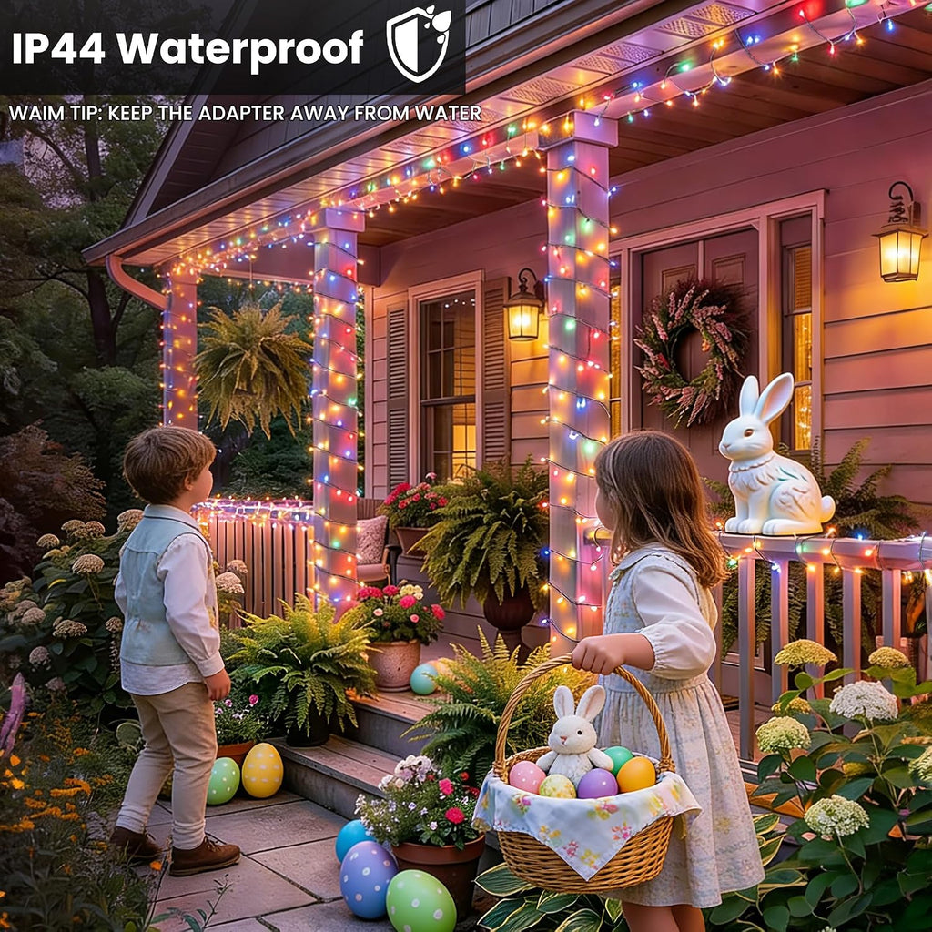 Toodour Halloween Lights RGB String Light, 131ft 350LED Orange Purple Light | Remote & Timer, Waterproof, Color Changing Twinkle Tree Lights for Home Porch Party Holiday Indoor Outdoor Halloween Decor