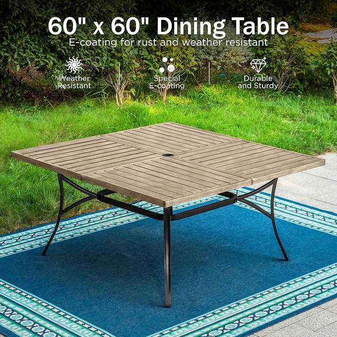 PHI VILLA 9 Pieces Outdoor Dining Set - Image 3
