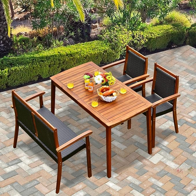 Tangkula 4 Pieces Patio Dining Set - Image 2