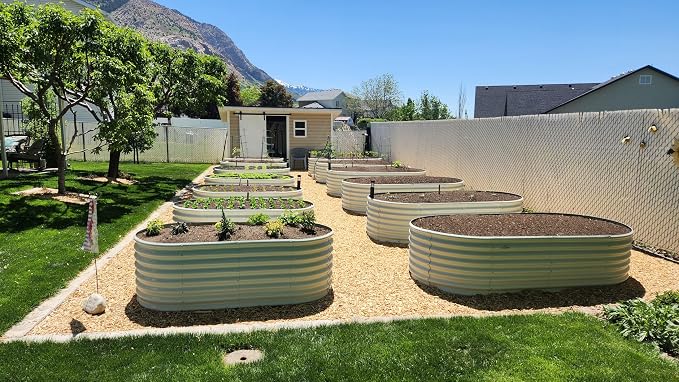 A ANLEOLIFE 4-Pack 6X3X2ft & 8X4X2ft Deep Root Galvanized Raised Garden Beds - Image 4