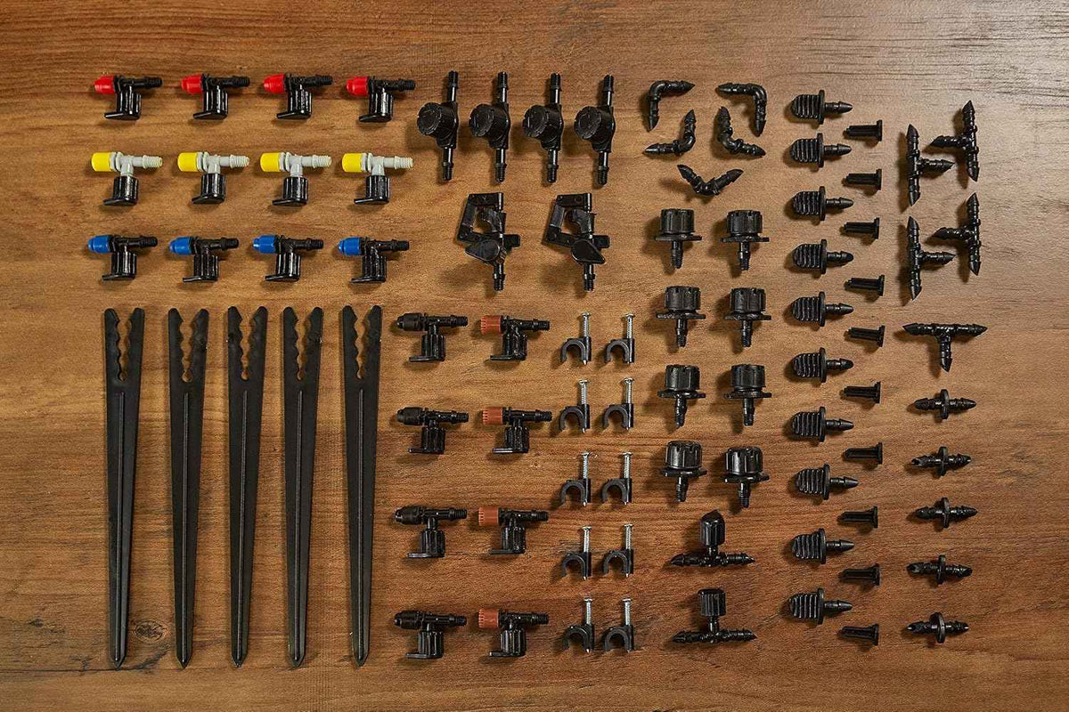Orbit 69500 92-Piece Drip Irrigation Assortment Kit, Black