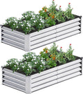 2PCS 4x2x1FT Galvanized Raised Garden Bed, Galvanized Planter Raised Garden by AyenGuard