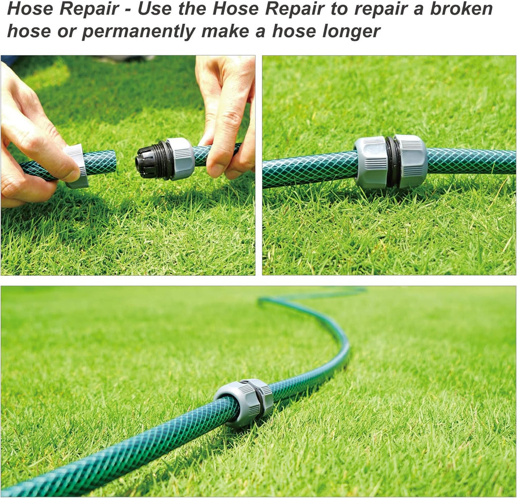 Eden 98063 Multi-Adjustable Flex Design Above Ground Irrigation Garden Sprinkler System, Sprinkler & Hose, DIY Plant Watering Set