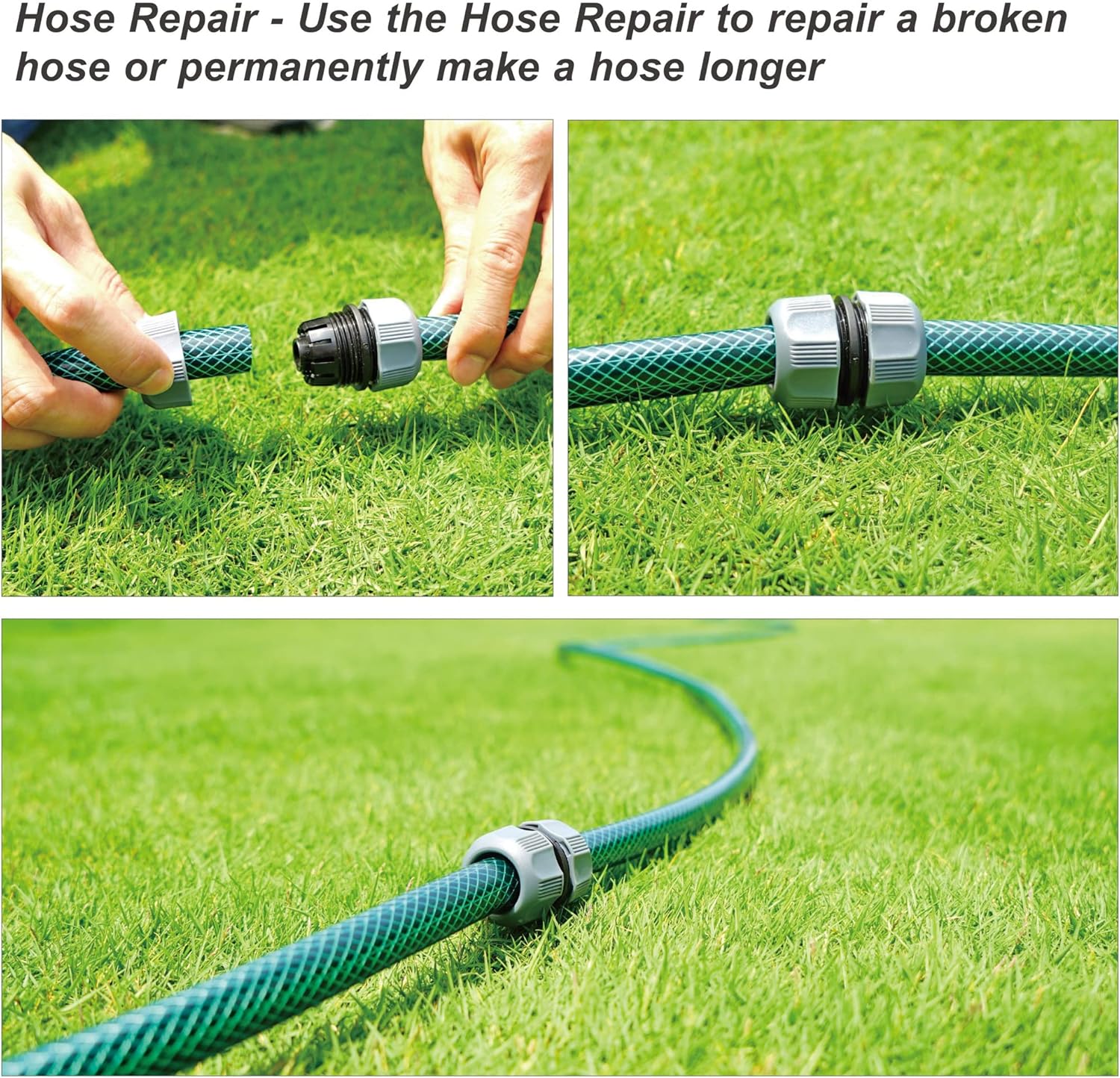 Eden 98063 Multi-Adjustable Flex Design Above Ground Irrigation Garden Sprinkler System, Sprinkler & Hose, DIY Plant Watering Set