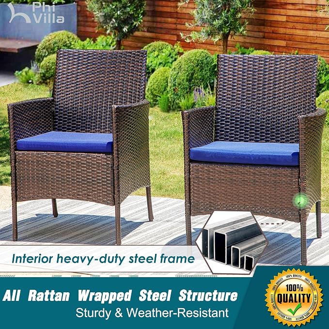 PHI VILLA 5 Piece Outdoor Dining Set - Image 2