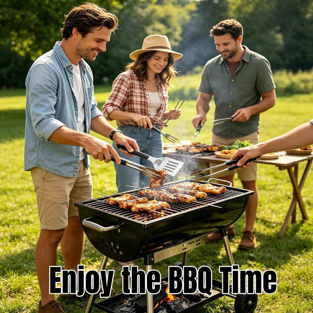 18-Piece BBQ Grill Tools Set, Heavy Duty Stainless Steel Grilling & BBQ Accessories, for Dad, for Mom, Birthday Gifts for Men, Outdoor Grill Kit with Storage Box