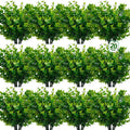 TURNMEON 20 Bundles Artificial Greenery Plants Outdoor Summer Decor | UV Resistant Fake Plants Boxwood Shrubs Grass Faux Eucalyptus Flowers for Farmhouse Gardens Home Patio Indoor Decor(Green)