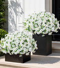 20 Bundles Faux Morning Glory Artificial Flowers for Outdoors, White | Fake Plants Silk Flowers, Eucalyptus, Look Real, UV Resistant, Outside Yard Gardens Porch Patio Planter Home Urn