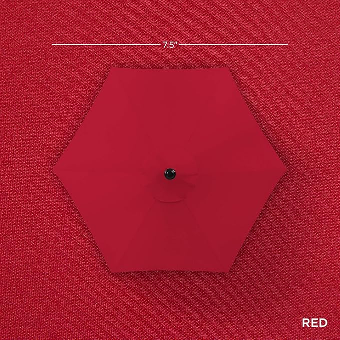 Best Choice Products 7.5ft Outdoor Solar Market Table Patio Umbrella - Image 4