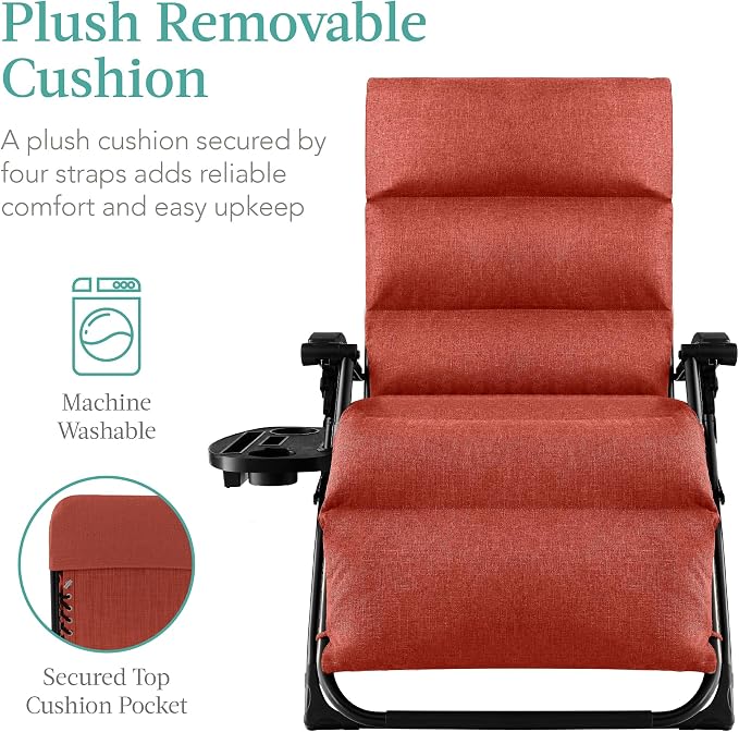 Best Choice Products Oversized Zero Gravity Chair, Folding Outdoor Patio - Image 3