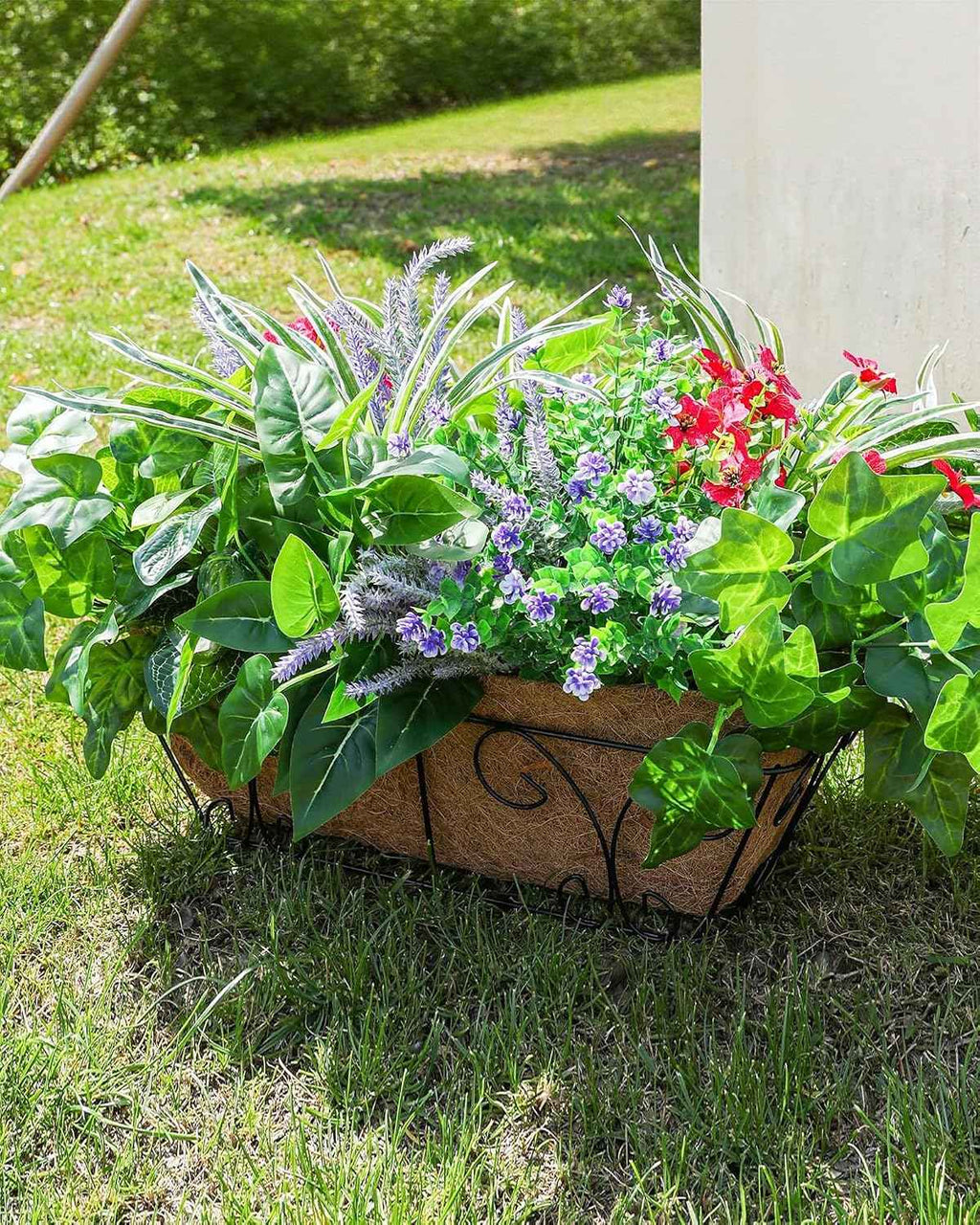 Starttag Artificial Bunches Greenery Plants Fake Plastic Leaves with Stems UV Resistant Outside Faux Plants Bushes for Outdoor Patio Garden Front Porch Yard Decor
