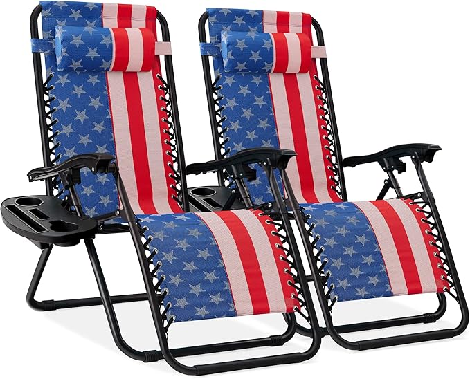 Best Choice Products Set of 2 Adjustable Steel Mesh Zero Gravity Lounge Chair by BestChoiceProducts