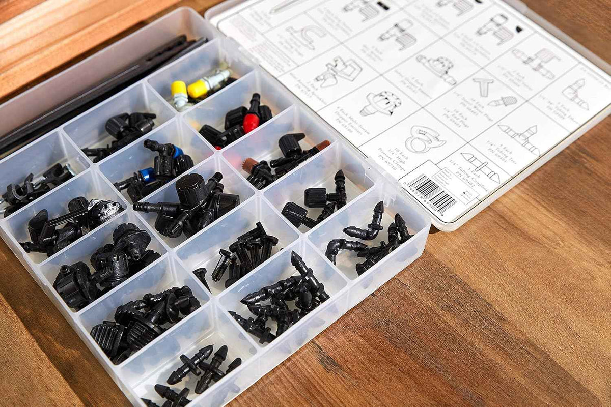 Orbit 69500 92-Piece Drip Irrigation Assortment Kit, Black
