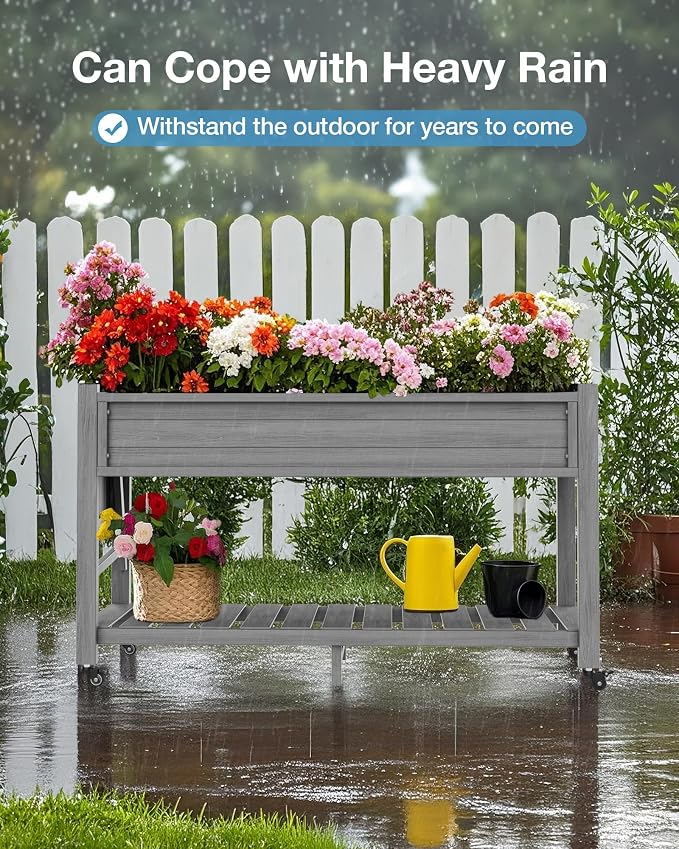 YEFU Raised Garden Bed with Legs: 57x18x30in Weight Capacity 400lb - Image 4