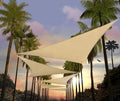 Amgo Custom Size 13' x 13' x 13' Beige Triangle Sun Shade Sail Order to Make by Amgo