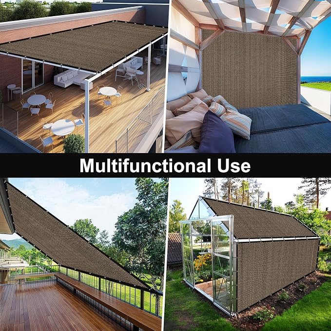 Artpuch 90% Sun Shade Cloth, 8 x 12 FT Pergola Shade Cover Canopy - Image 8