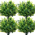 CEWOR Artificial Boxwood Stems 24 Pack Artificial Plants for Outdoor UV Resistant Faux Plants Fake Eucalyptus Shrubs for Room Decor Indoor Outdoor