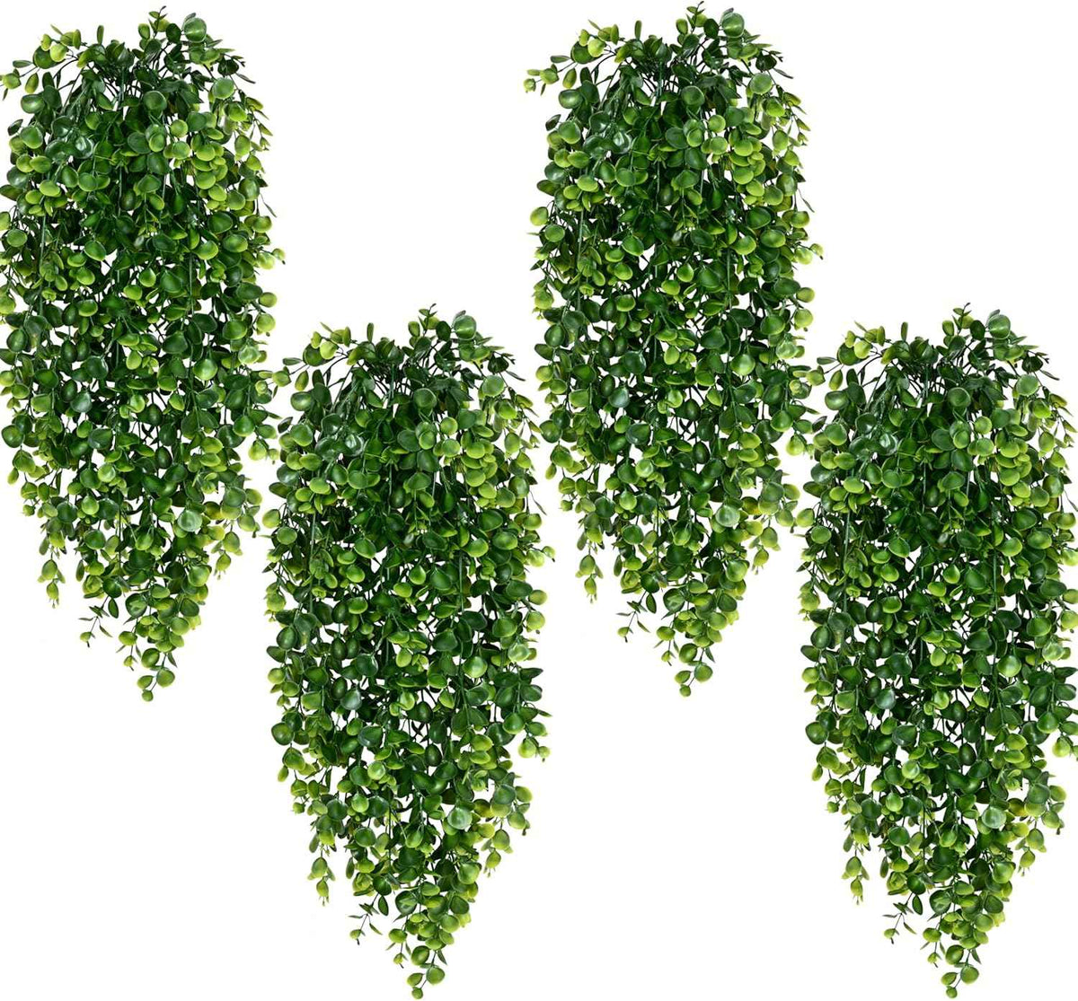 Waipfaru 4Pcs Fake Hanging Plants 2.7FT Fake Plants Fake Vines Greenery | UV Resistant Faux Outdoor Plants Ivy Vines for Modern Boho Patio Outdoor Indoor Party Wall Porch Gazebo Aesthetic Decor