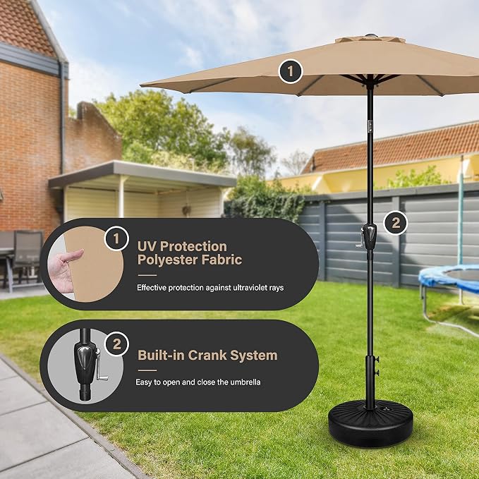 Simple Deluxe 9' Patio Umbrella Outdoor Table Market Yard Umbrella - Image 2