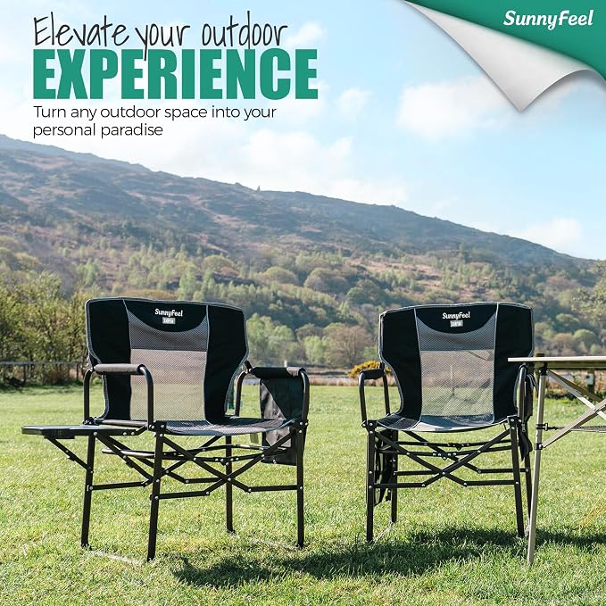 SUNNYFEEL Oversized Camping Directors Chair 500 LBS Heavy Duty, Portable - Image 3